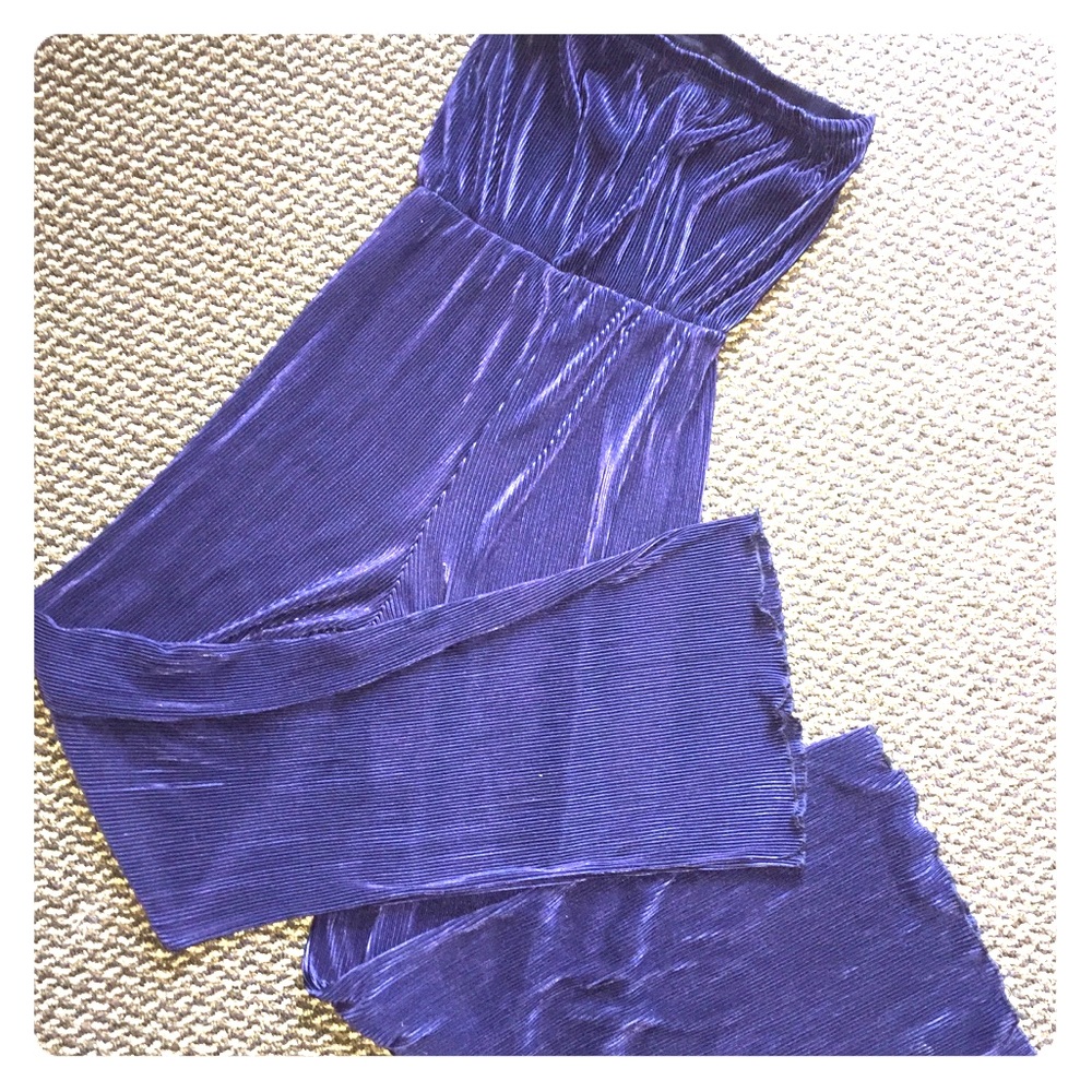 Tube top, wide leg romper